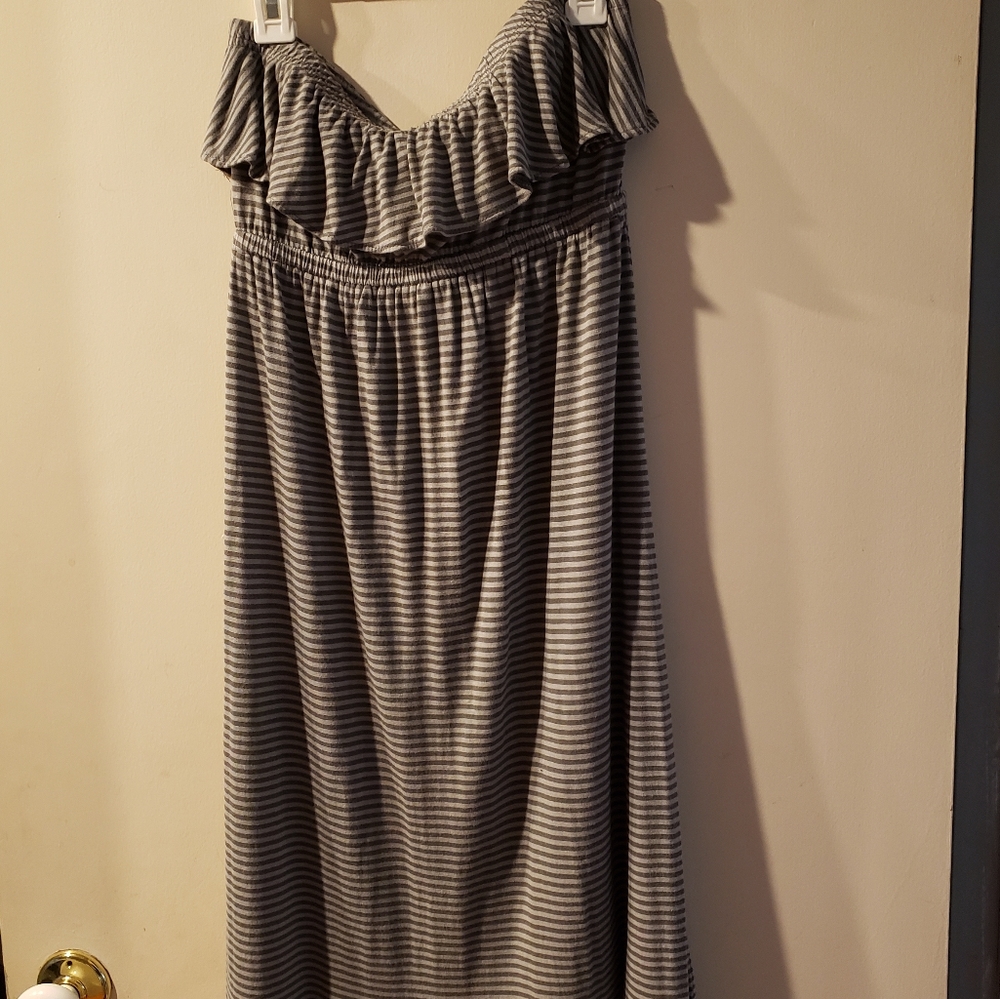 Cotton strapless dress
